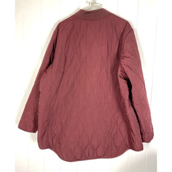 Universal Standard Women's Burgendy Full Zip Quilted Jacket Size 2X - Picture 6 of 6